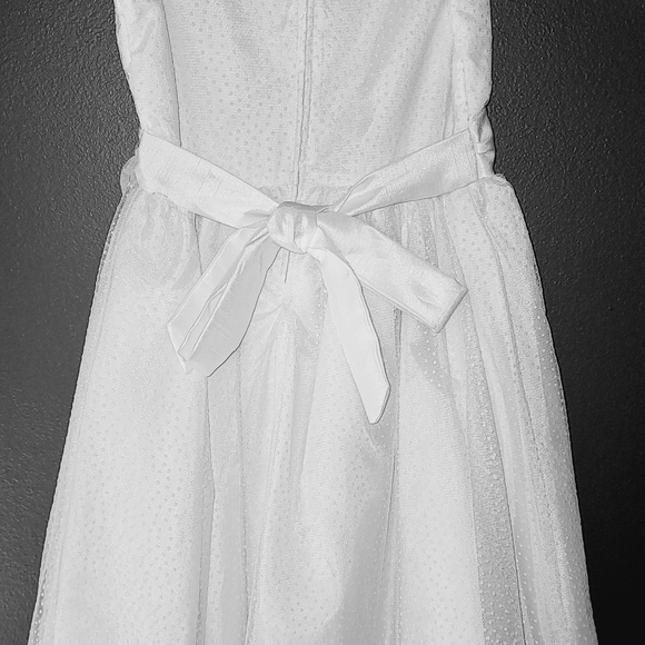 Rare Addictions White Flower Girl size 10 sleeveless, Long VERY Clean Classy - Picture 4 of 16